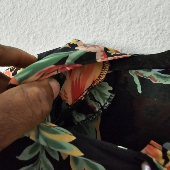 Vintage Natori Padded Blouse Women M Floral Colorful Print Lace Fairy Grunge - Picture 7 of 13